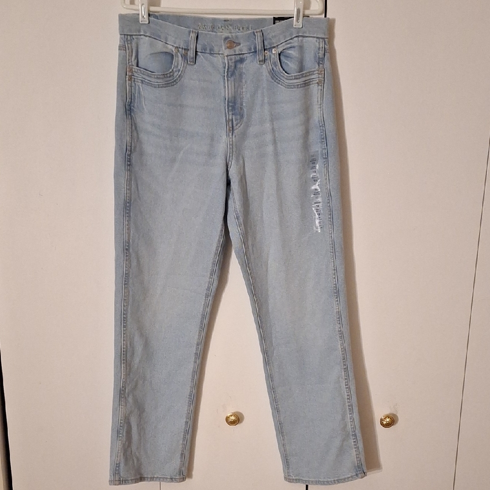 American Eagle Outfitters Light Wash Straight Leg Jeans